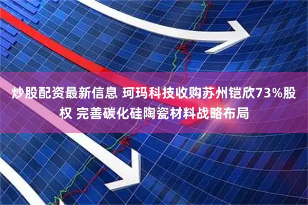 炒股配资最新信息 珂玛科技收购苏州铠欣73%股权 完善碳化硅陶瓷材料战略布局