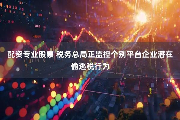 配资专业股票 税务总局正监控个别平台企业潜在偷逃税行为